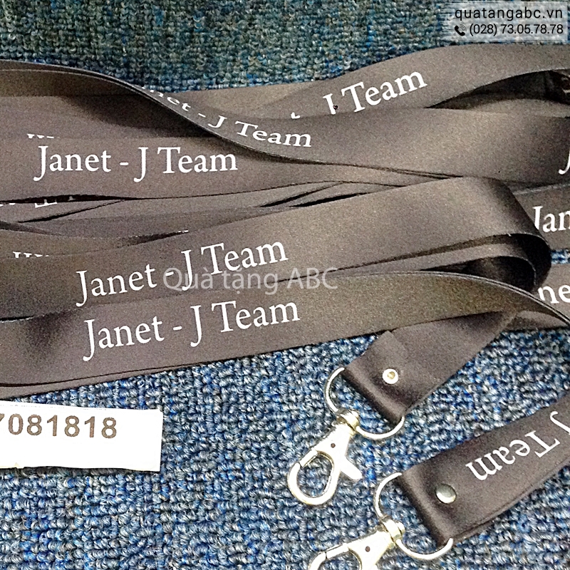 INLOGO in dây đeo thẻ nhân viên cho Janet J Team